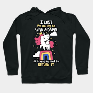 I Lost my Give a Damn Hoodie